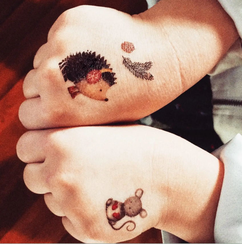 Winter animals - Tempory tattoos