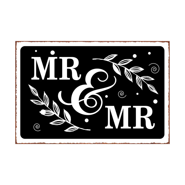 MR. & MR. - Embossed Metal Sign