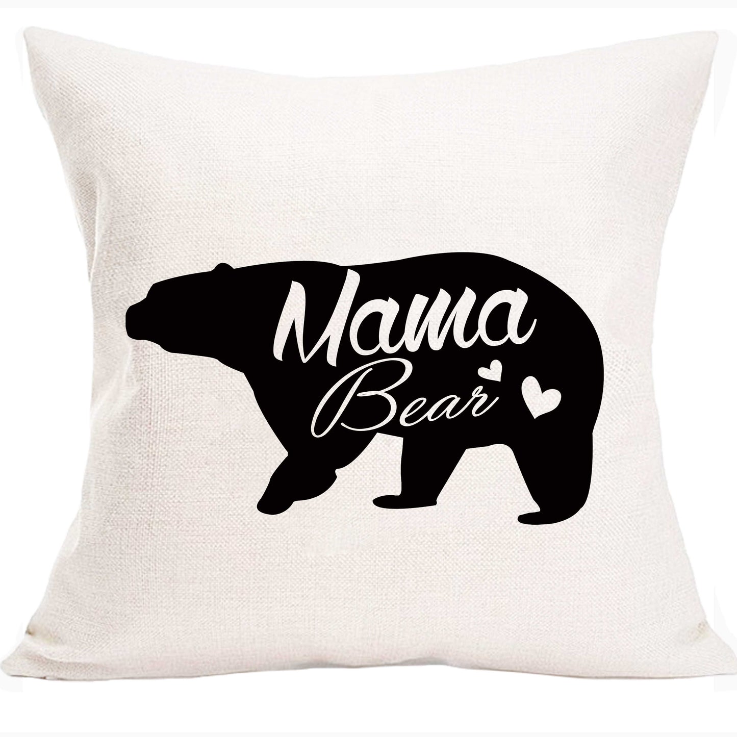 Mama Bear Cushions Throw Pillow / White