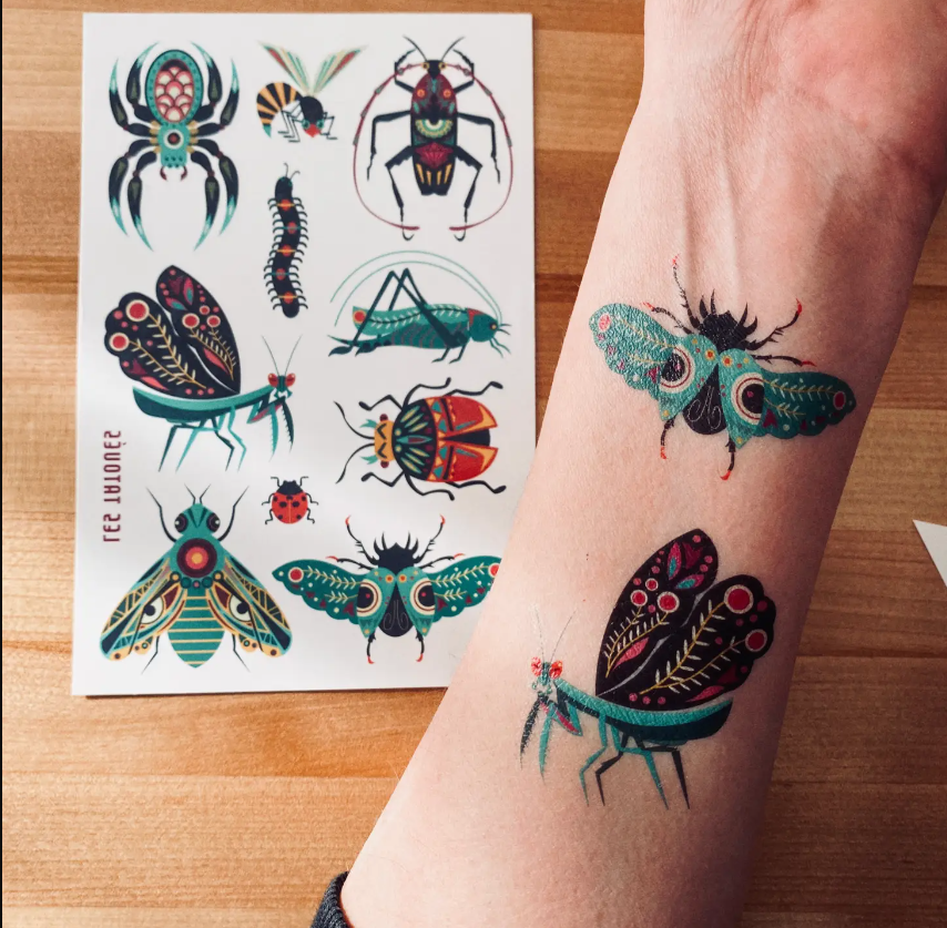 Insects - Temporary tattoos