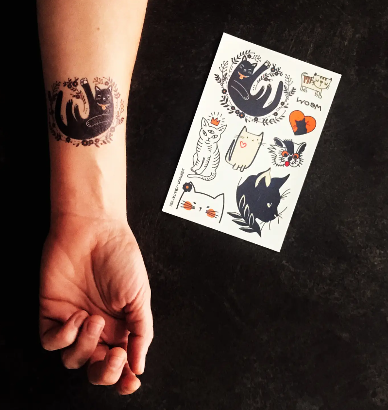 the Kitty-Cat -Temporary Tattoos