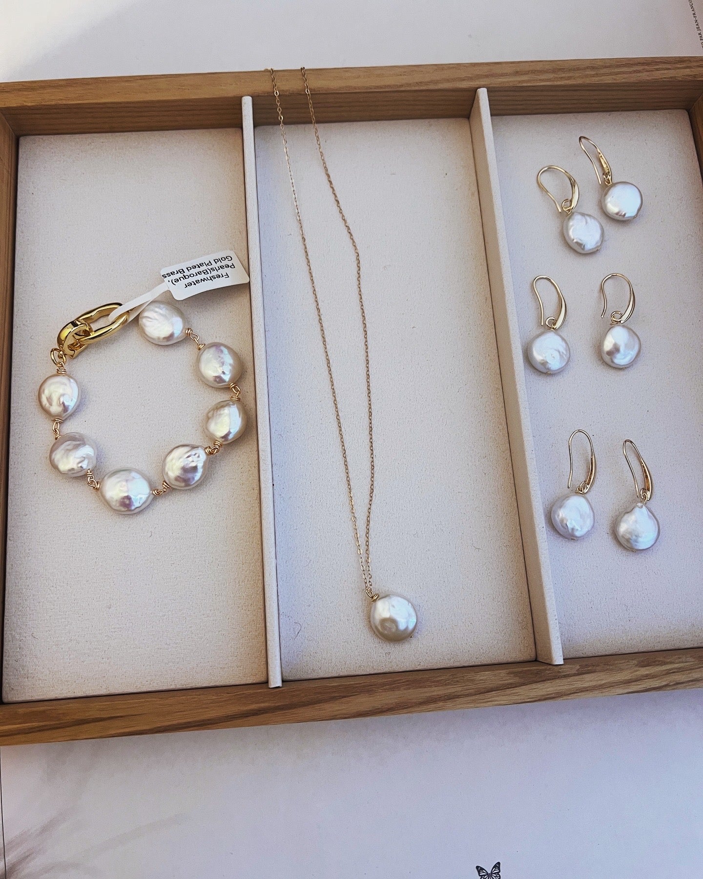 Baroque Pearl Pendant Necklace – Gold Filled Adjustable Chain