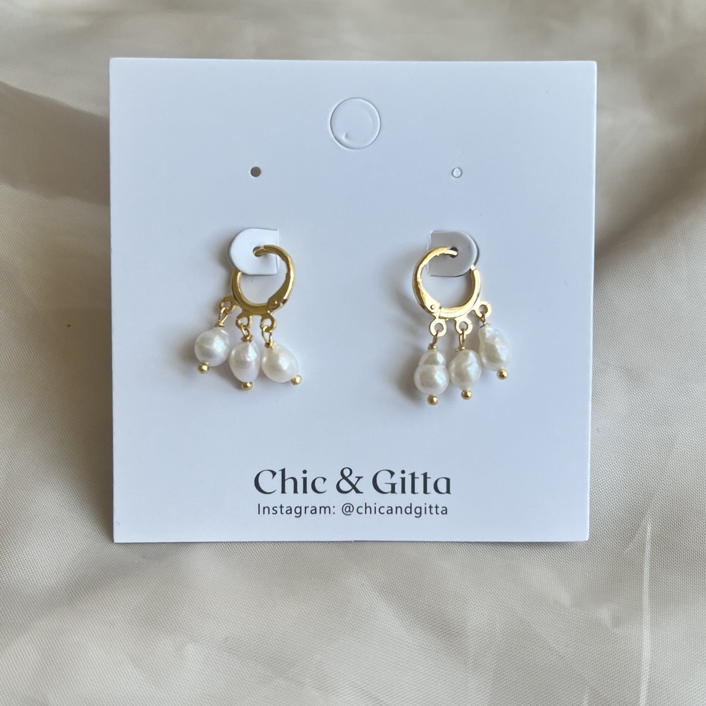 Petite Pearl Cluster Huggie Earrings