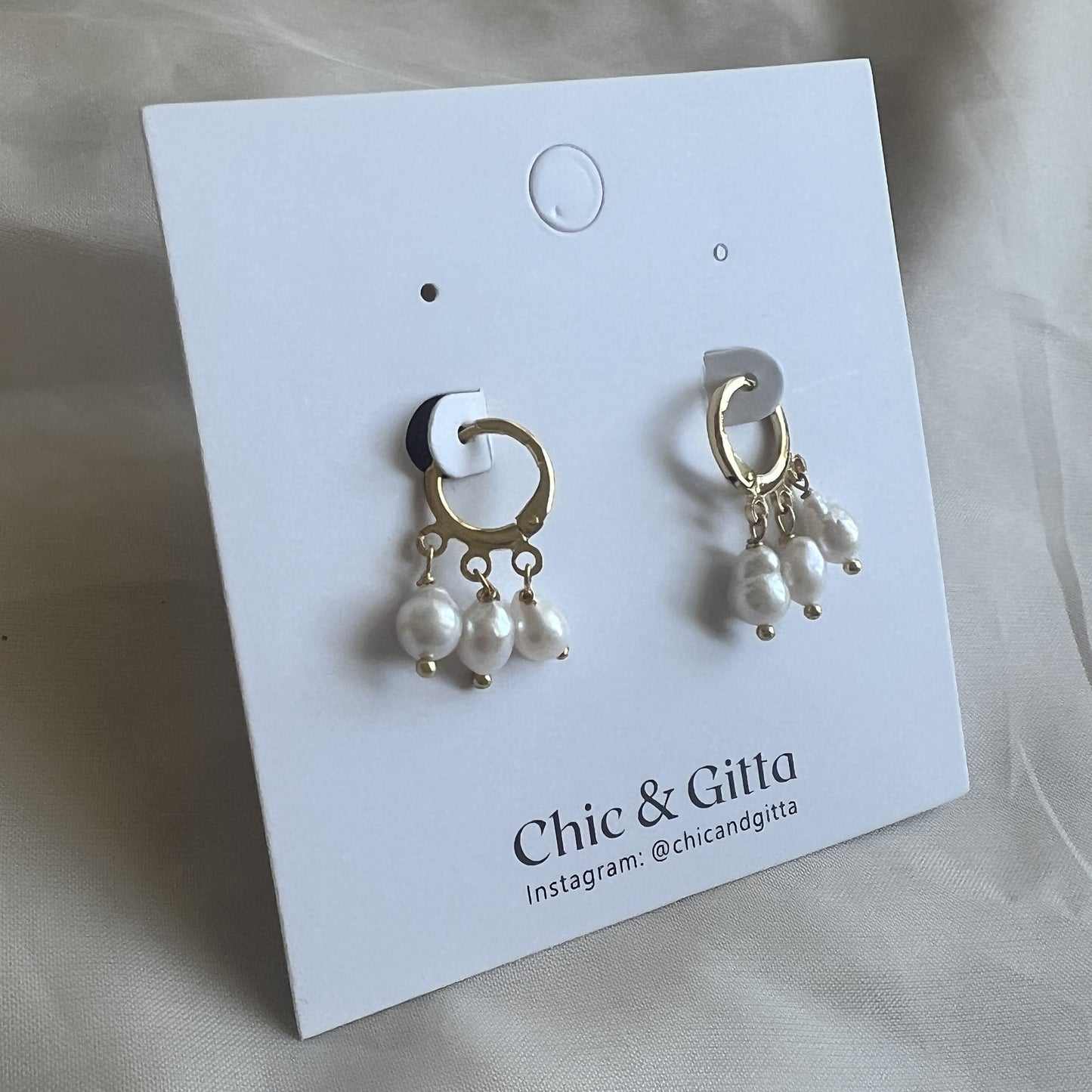 Petite Pearl Cluster Huggie Earrings