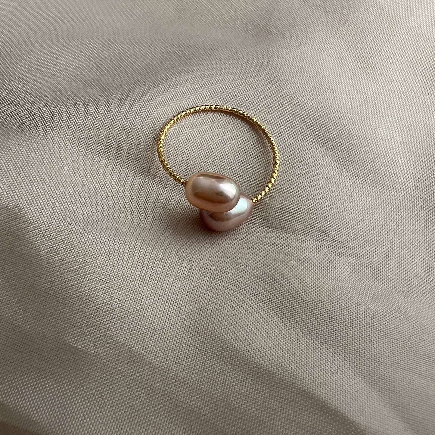 Rice Pearl Wrap Ring