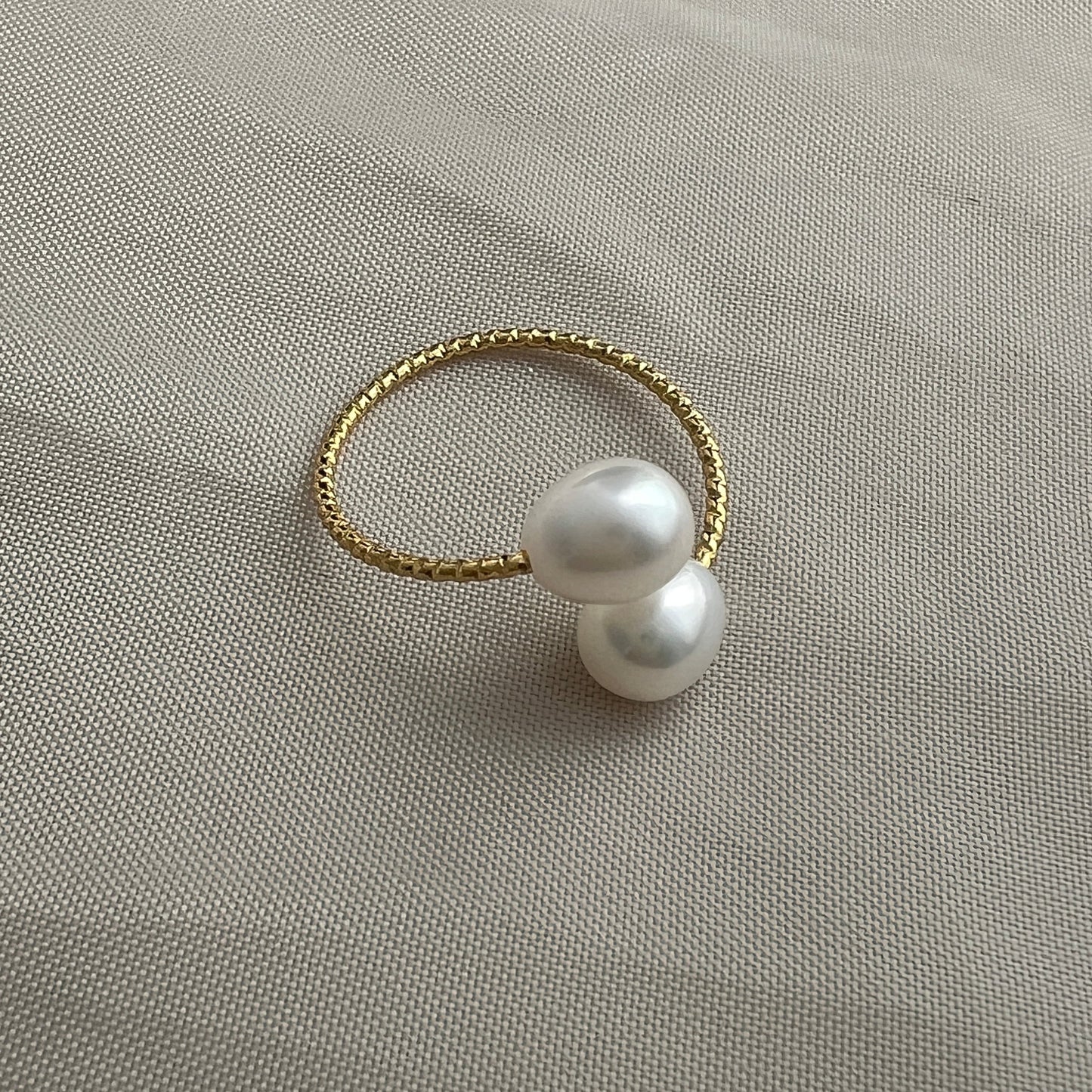 Rice Pearl Wrap Ring