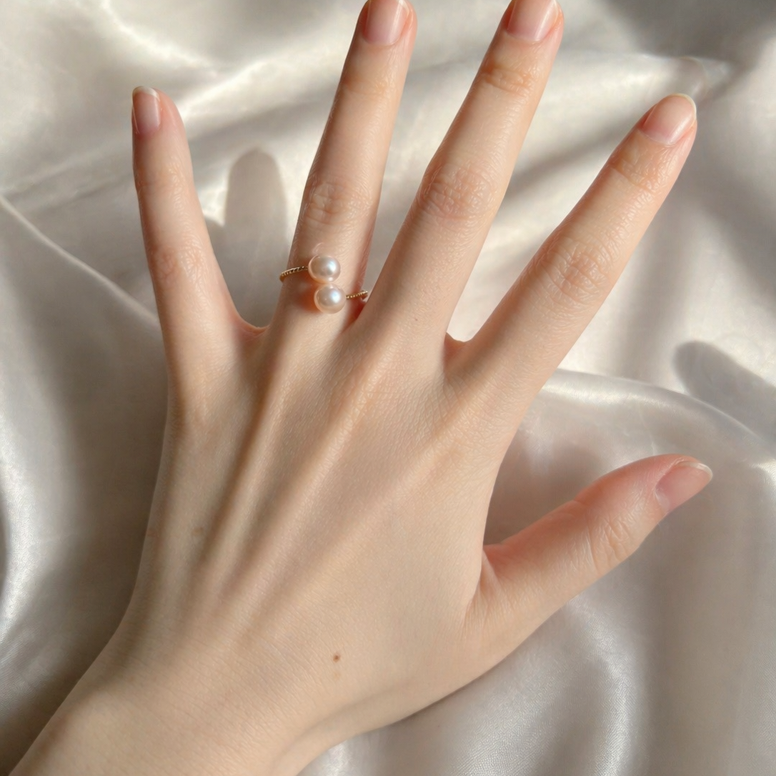 Rice Pearl Wrap Ring
